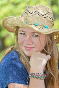 Juliane, portrait, friend, straw hat