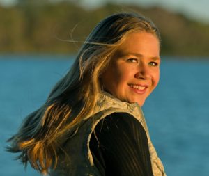 Juliane, casual portrait, Lake Monger, late afternoon
