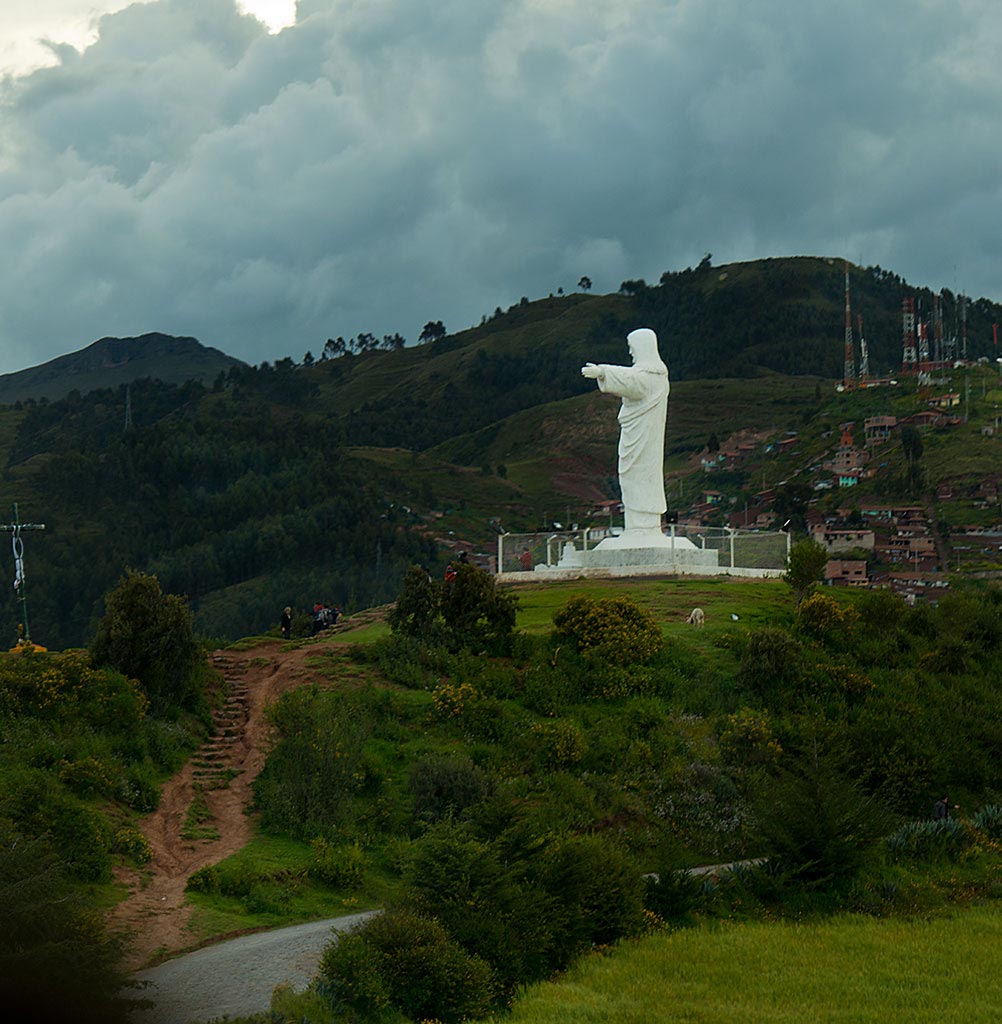 Cusco, Peru, mountains, statue