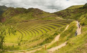 Sacred Valley, Peru, mountains, Inca building, panorama