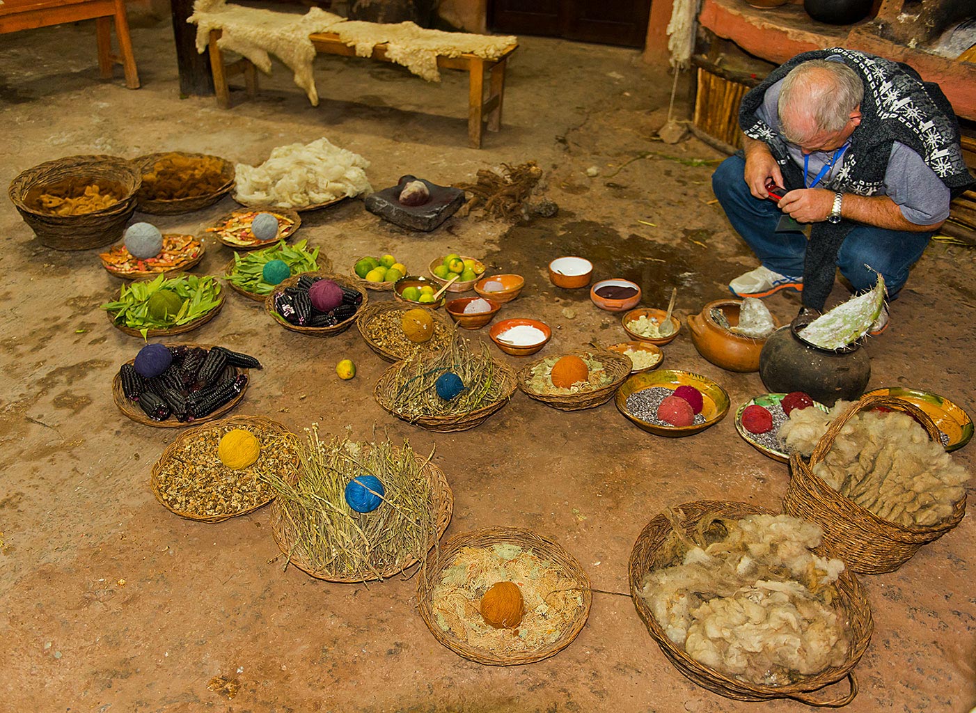 Sacred Valley, Peru, weavers, stains