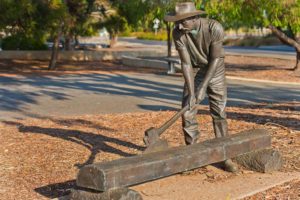 Busselton, Statue, Wood chopper, Historical precinct